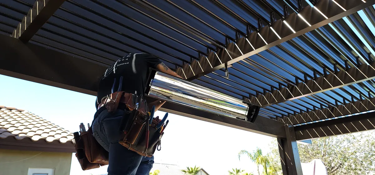 Infrared heater installation 5